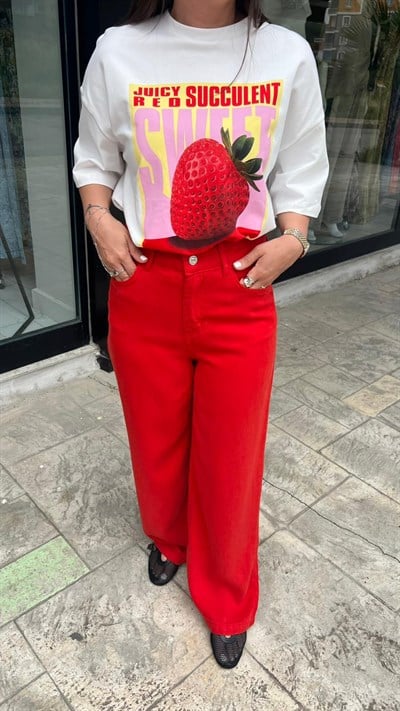 Kırmızı Tensel Jean