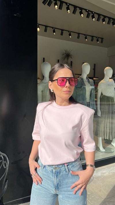 Pembe Vatkalı Tshirt