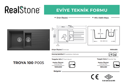 Realstone Troya Gri 100