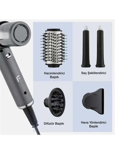 Fakir Airwave 5İn1 Silver Saç Şekillendirme Seti