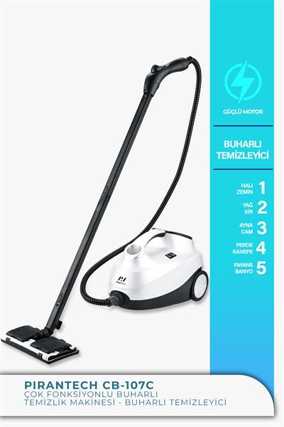 Pirantech Cb-107c Buharlı Temizlik Makinası Beyaz