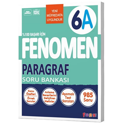 Kurmay Yayınları FENOMEN 6 PARAGRAF SORU BANKASI (A)