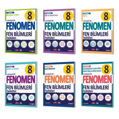 Kurmay Yayınları Fenomen 8 Fen Bilimleri Fasikül Seti (1-2-3-4-5-6. Sayılar)
