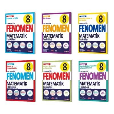 Kurmay Yayınları Fenomen 8 Matematik Fasikül Seti (1-2-3-4-5-6. Sayılar)