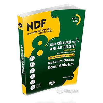 Startfen Yayınları 8. Sınıf Din Kültürü ve Ahlak Bilgisi Nige Ders Anlatım Föyleri