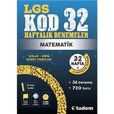 Tudem 8. Sınıf Kod 32 Matematik Denemeleri