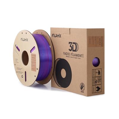 Filamix Silk Magic PLA Filament 1.75 mm 1 Kg - (Mavi - Mor)