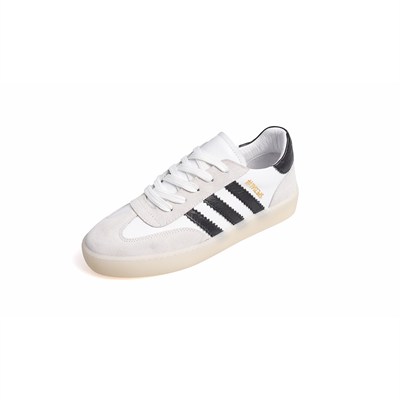 Tesla Clup  Unisex& Şerit Detaylı Hakiki Deri Sneakers Spor Ayakkabı