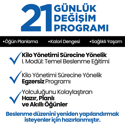 21 Günlük Planlı Hazır Öğün Paketi