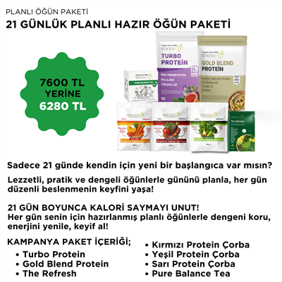 21 Günlük Planlı Hazır Öğün Paketi