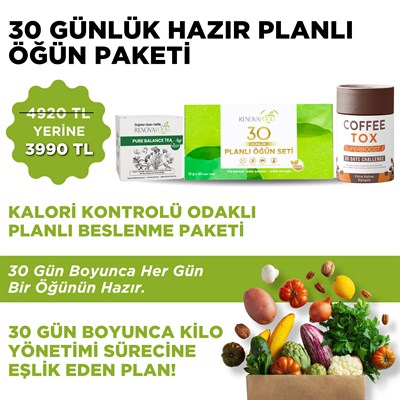 30 Günlük Planlı Hazır Öğün Paketi
