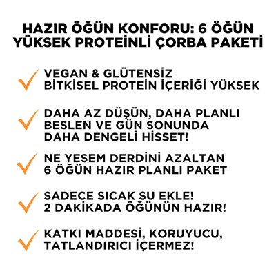 Proteinli Sebze Öğünü: 6lı Deneme Paketi