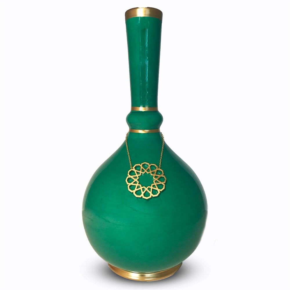 Çini Vazo Yeşil 831