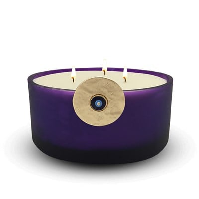 Nazar Boncuklu Mumluk Mor 502-L