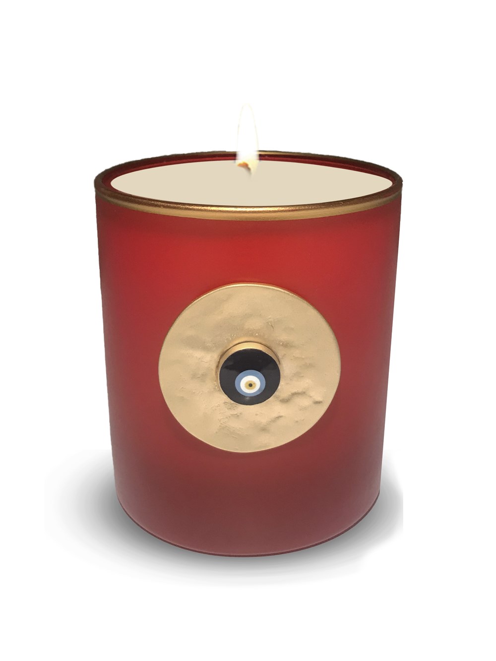 Nazar Boncuklu Mercan Mum GOLD491