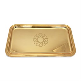 HRF SELCUKLU DESEN ISLEMELI TEPSI GOLD 101-1
