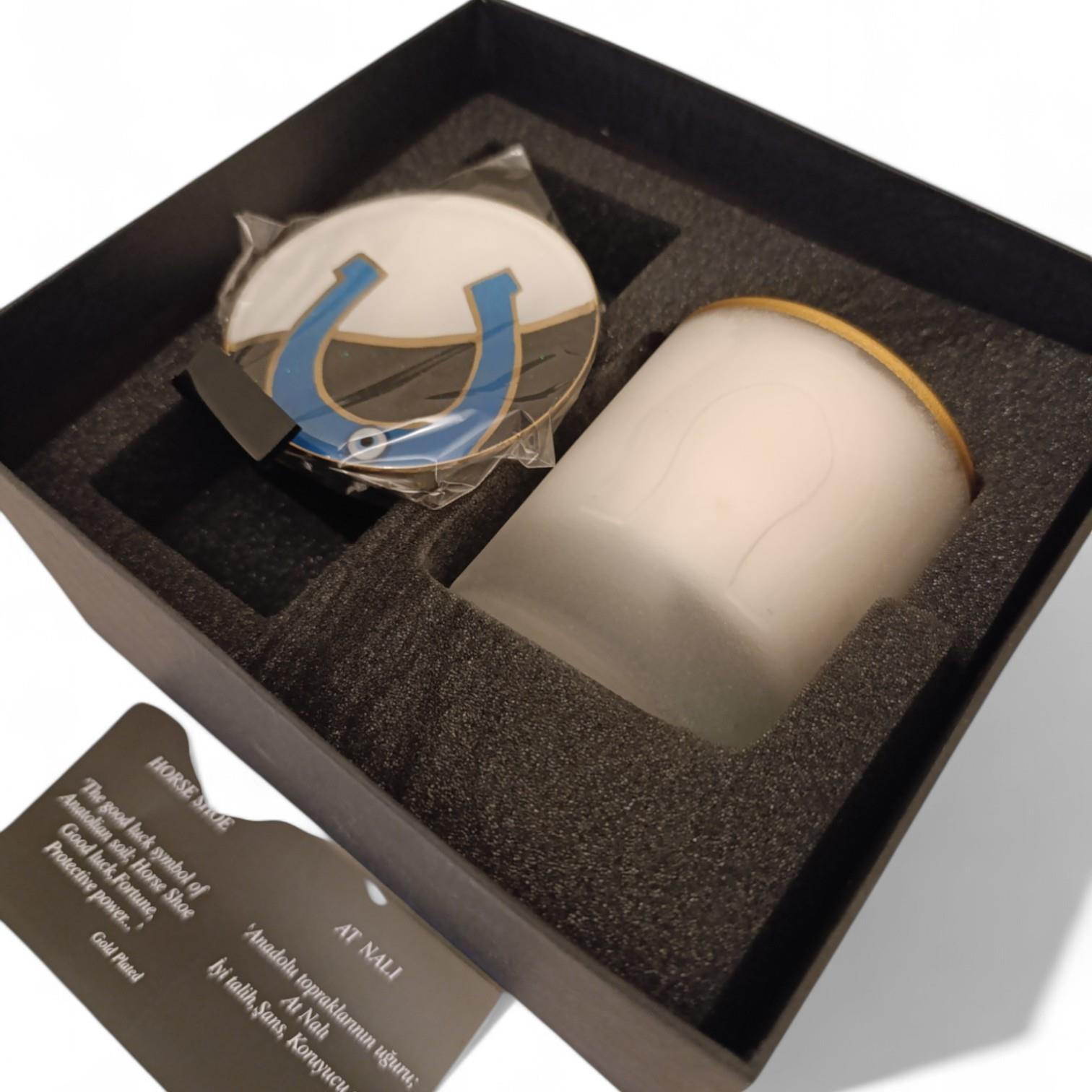 New ArrivalHirefAt Nalı Bardak Mum ve At Nalı Nazarlık Set