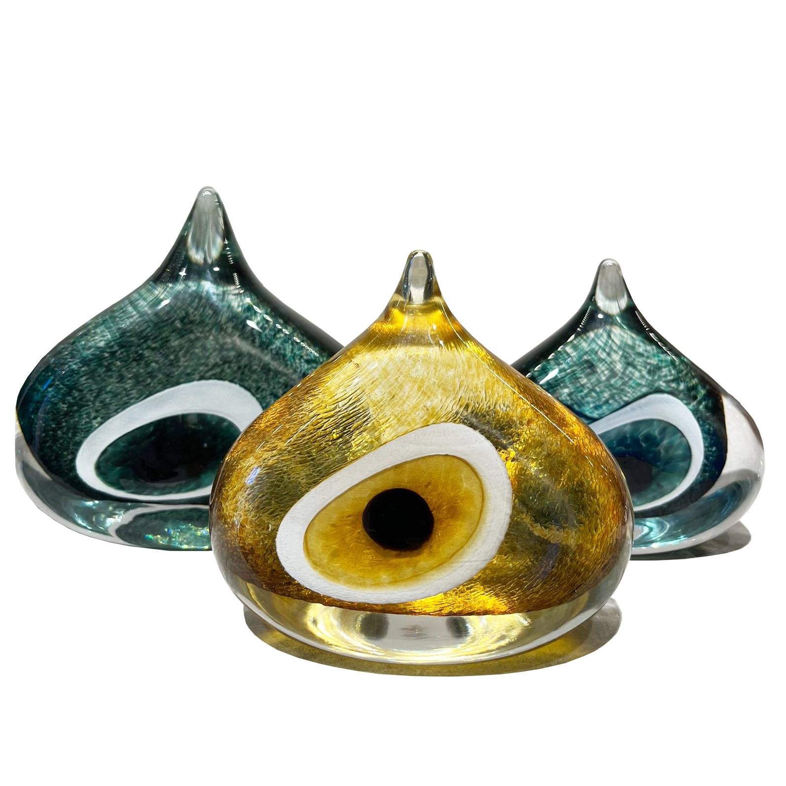 En YenilerHirefCam Üfleme Damla Nazarlık Su Yeşili S