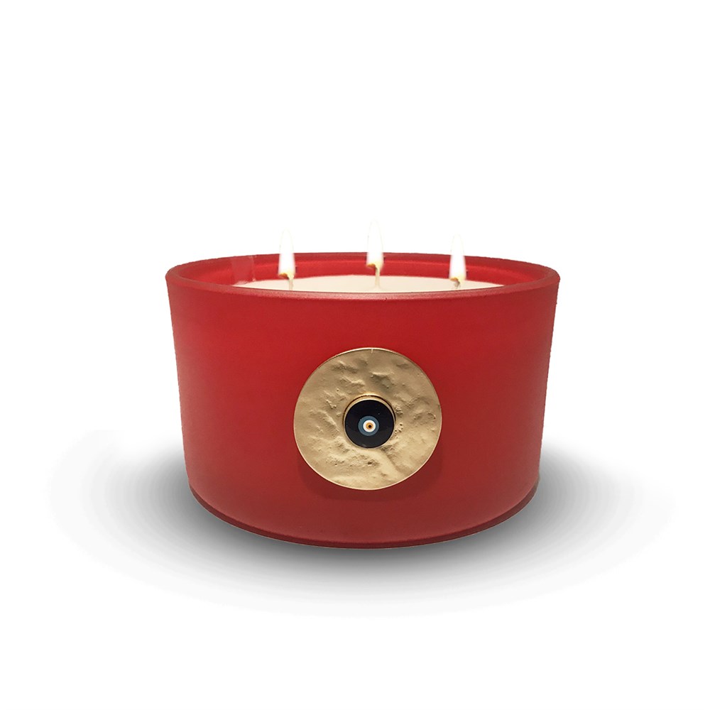 Evil Eye Scended Candle Coral 502-S