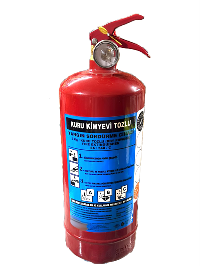 2 Kg Kuru Kimyevi Tozlu Yangın Söndürme Tüpü