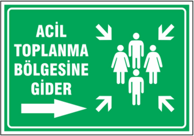 Acil Toplanma Alanı Levhası