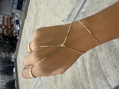 14K gold renk,ezme zincirli,çift sarmalı,ortası detaylı zarif şahmeran