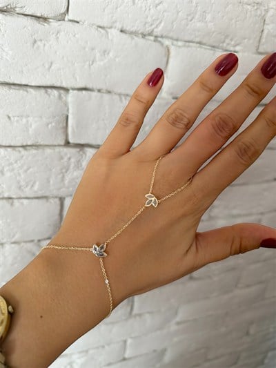 14K gold renk,nilüfer çiçeği zarif şahmeran 