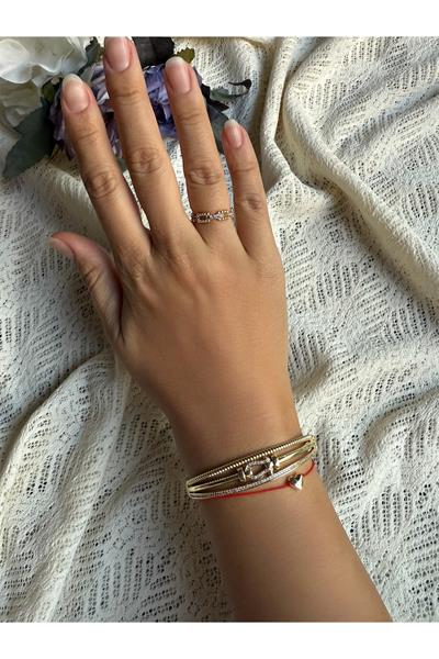 14K gold renk,premium kelepçe bileklik ve yüzük ❣️
