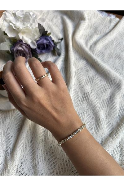 14K gold renk,premium seri,bileklik ve yüzük 2’lisi 💛