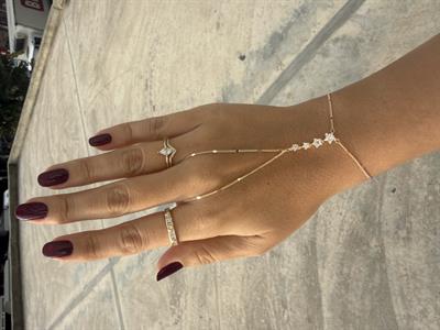 14K gold renk,taşlı yıldız detaylı,şık zincir şahmeran