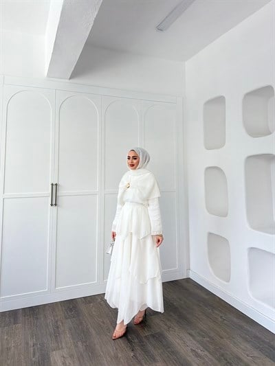  Irmak Etekli Takım - Beyaz