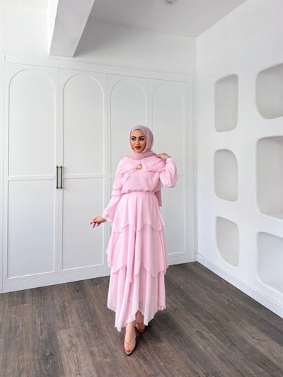  Irmak Etekli Takım - Pembe