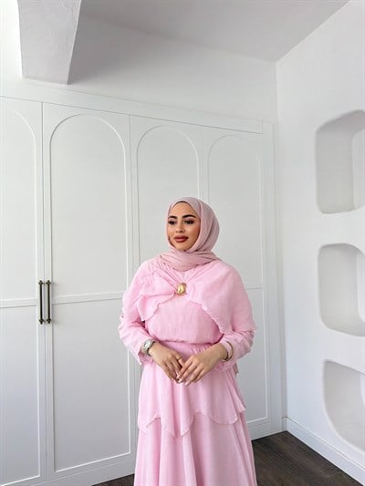  Irmak Etekli Takım - Pembe