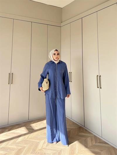 Adal Fermuarlı Takım - İndigo