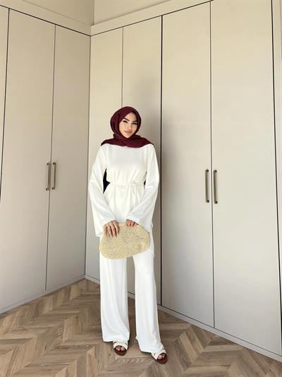 Asimetrik Modal Takım - Beyaz