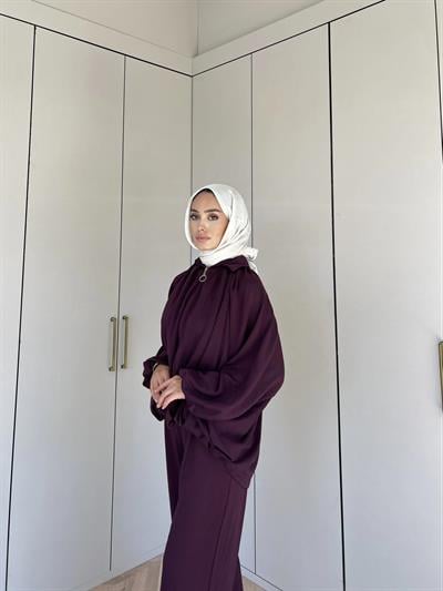 Ayşan Oversize Takım - Bordo
