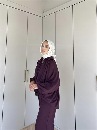 Ayşan Oversize Takım - Bordo