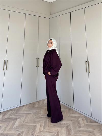 Ayşan Oversize Takım - Bordo
