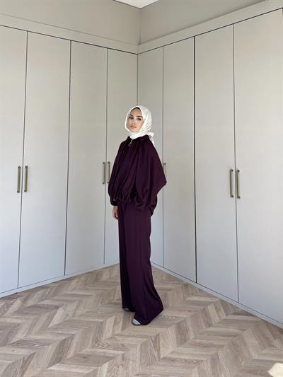Ayşan Oversize Takım - Bordo