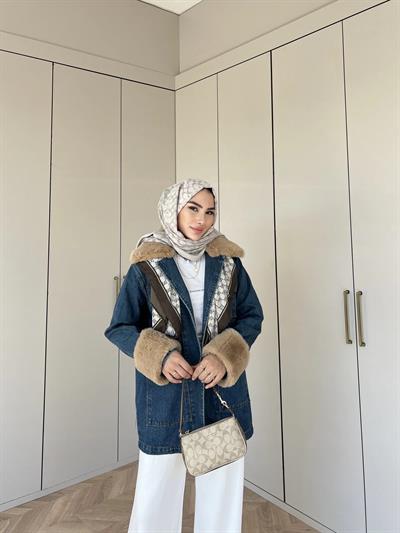 Barli Peluş Kot Ceket