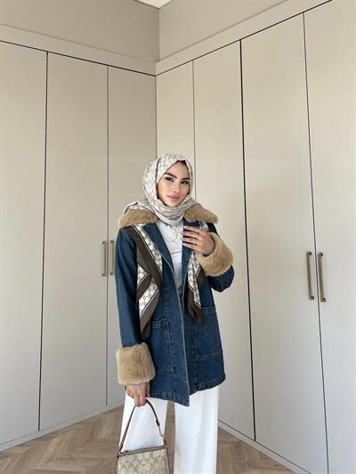 Barli Peluş Kot Ceket
