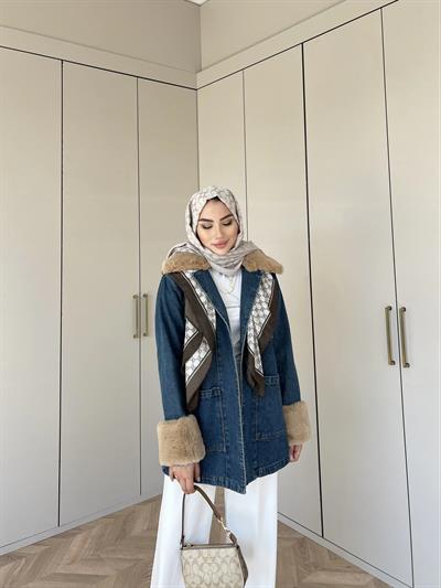 Barli Peluş Kot Ceket