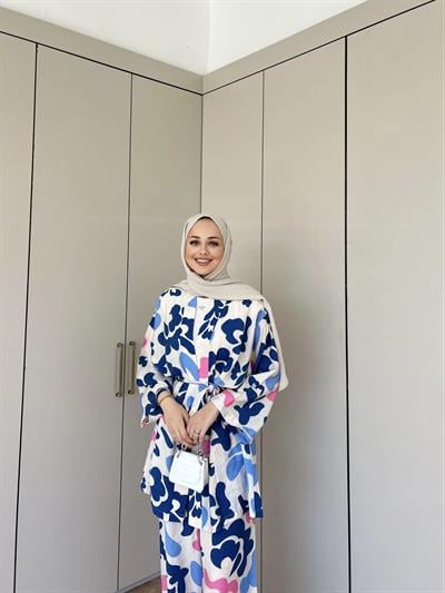 Çağla Kimona Takım - Mavi