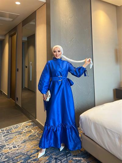 Dessi Tafta Elbise - Mavi