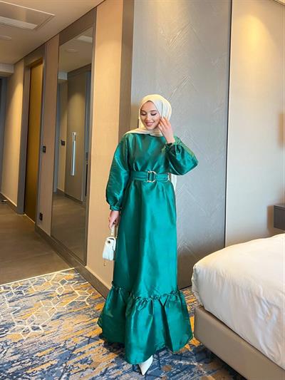 Dessi Tafta Elbise - Yeşil