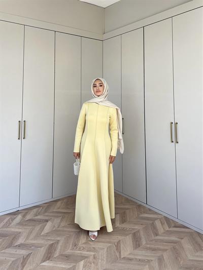 Ella Puf Elbise - Sarı