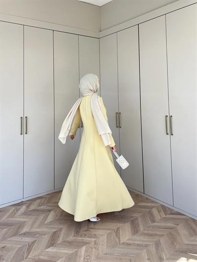 Ella Puf Elbise - Sarı