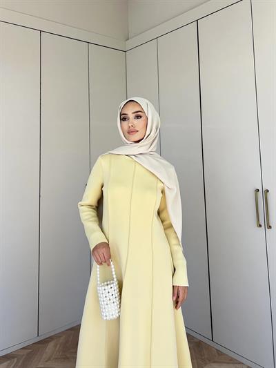 Ella Puf Elbise - Sarı
