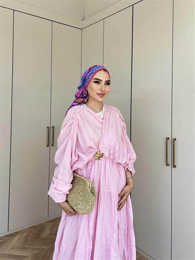 Ema Vual Elbise - Pembe