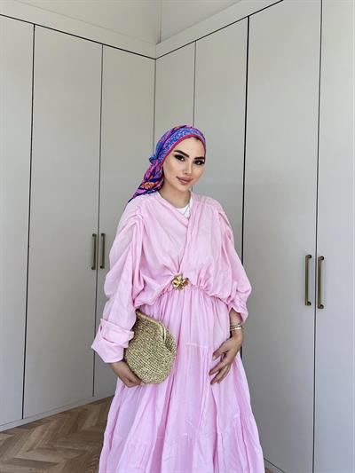 Ema Vual Elbise - Pembe